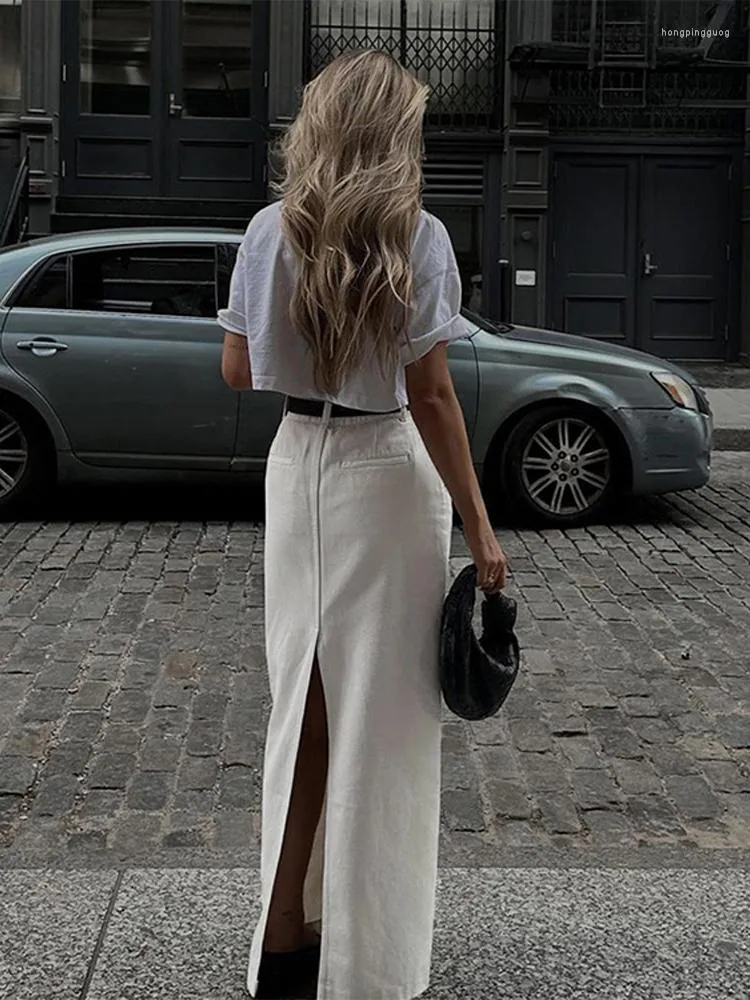 White maxi skirt clearance casual