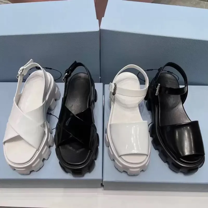 Sandały designerskie kapcie czarne grube sandały kapcie białe buty zwykłe buty plażowe moda luksus flip flip flop butów rozmiar 35-40