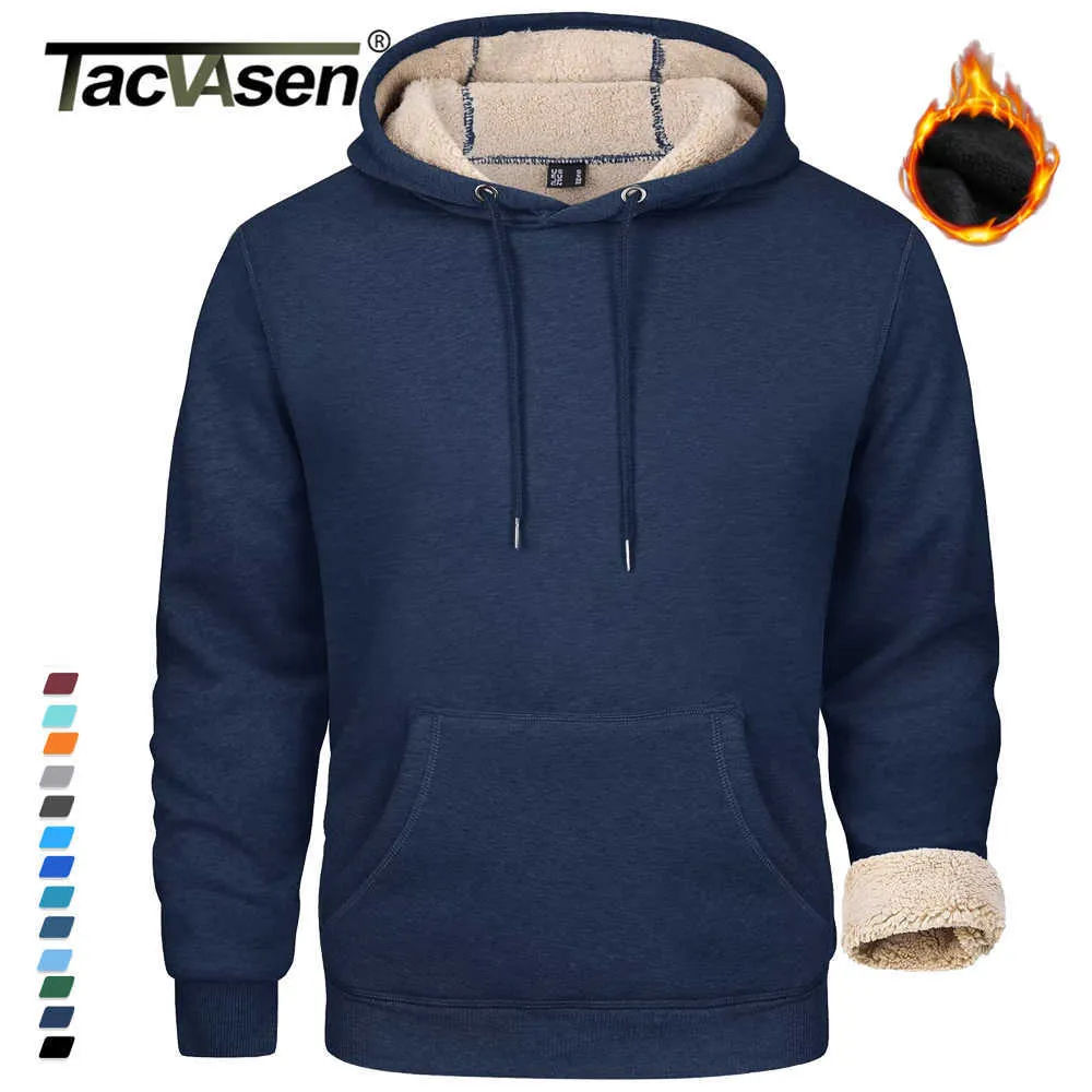 Felpe con cappuccio da uomo Felpe TACVASEN Felpe con cappuccio in pile addensato Uomo Primavera Inverno Casual Felpe con cappuccio Cappotto con cappuccio Maschile Pullover oversize Abbigliamento da uomo J230926