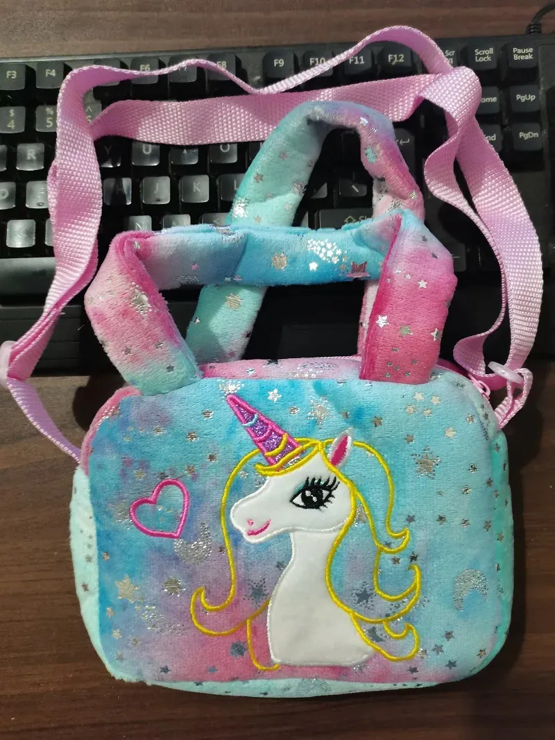 Taufa Villa Cute Unicorn Plush Sling Bag for Girls Kids for School Unicorn  Pouch for Girls - Multi Color : Amazon.in: Fashion