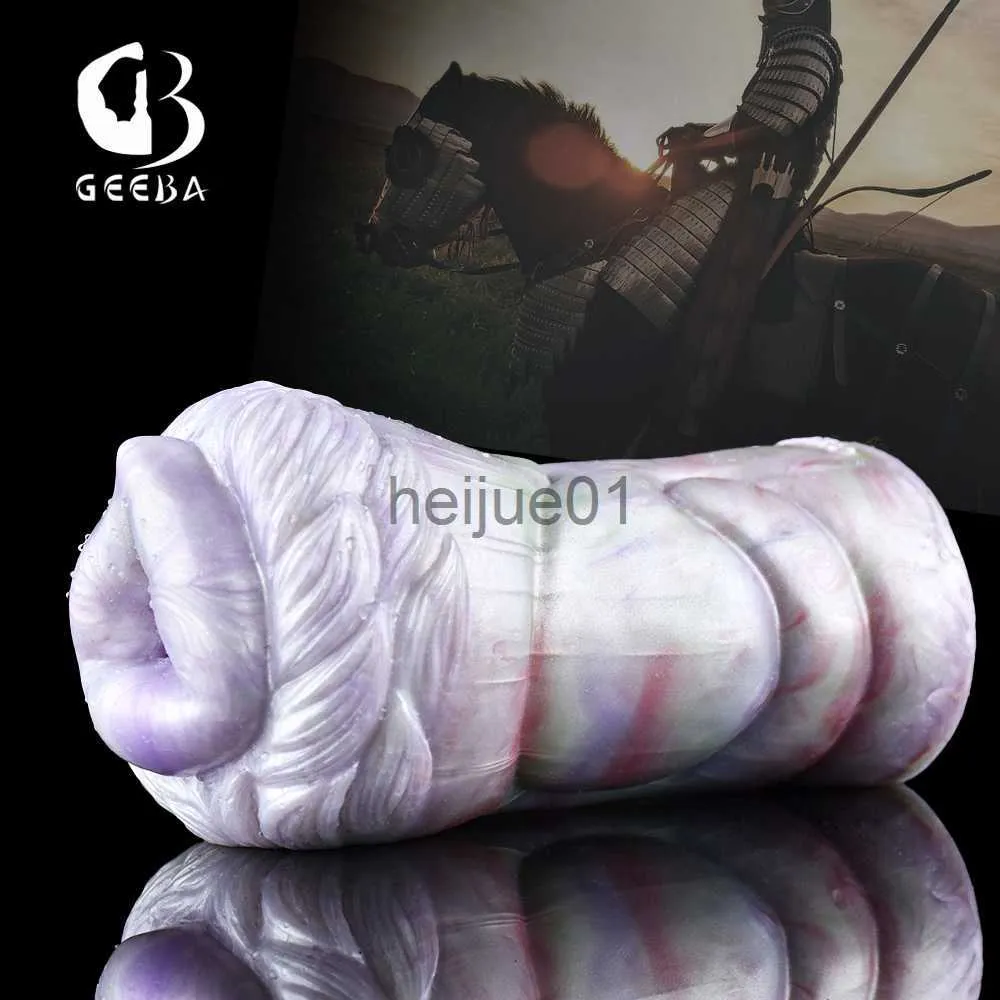 Masturbators GEEBA Fantastic Beasts Horse Aircraft Cup Realistic Vagina Pocket Pussy Sex Toys Soft Silicone Male Masturbaters For Man Adults x0926