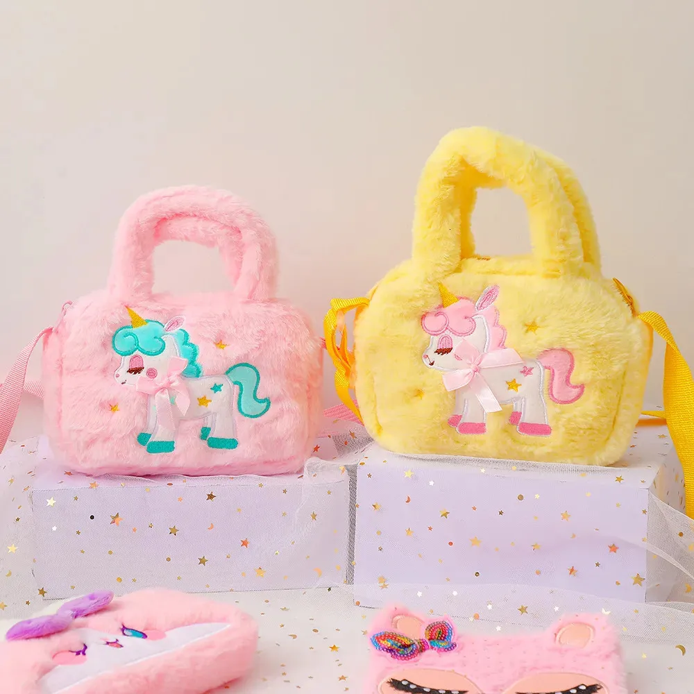 DolliBu Pink Unicorn Plush Purse Pet Carrier - Cute Unicorn Stuffed Animal  Purse Bag For Girls, Removable Rainbow Unicorn Plush in Purple Leather  Handbag for Dress Up, Pretend Play, and Travel -