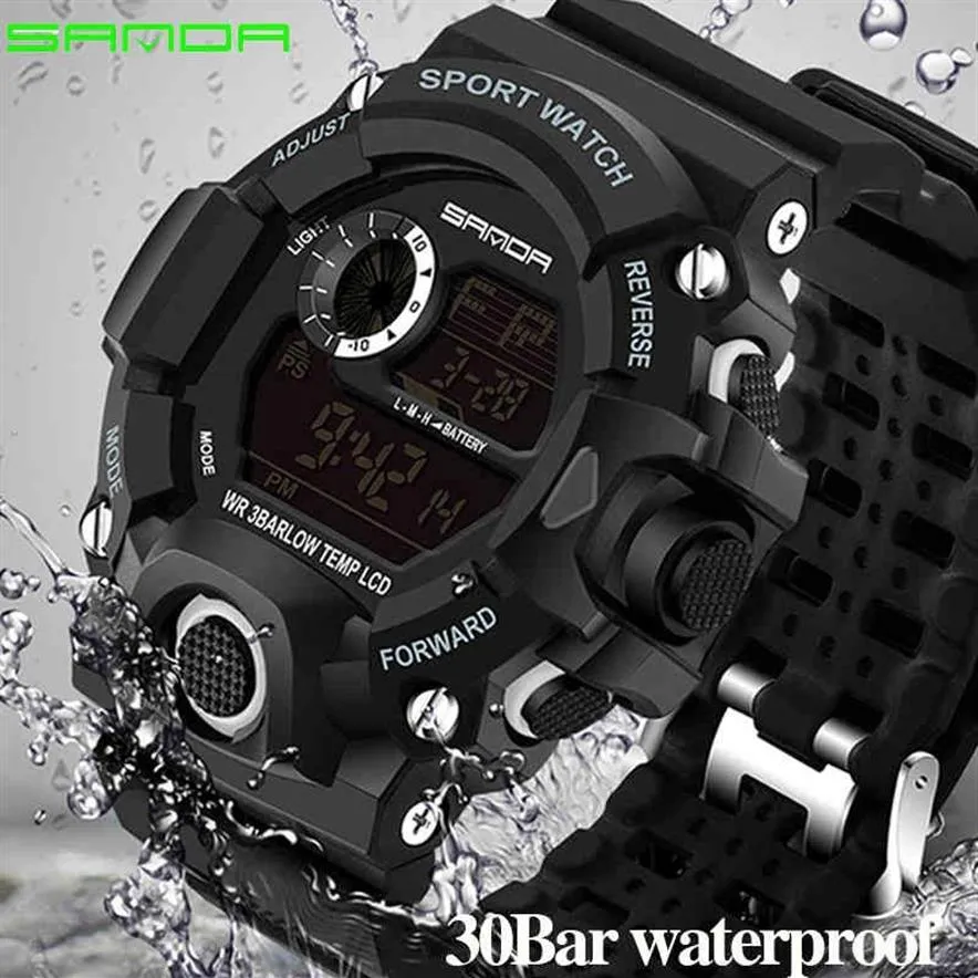 Relógios esportivos masculinos S-SHOCK relógio militar moda relógios de pulso esporte masculino led relógios digitais à prova dwaterproof água relogio mascul279u