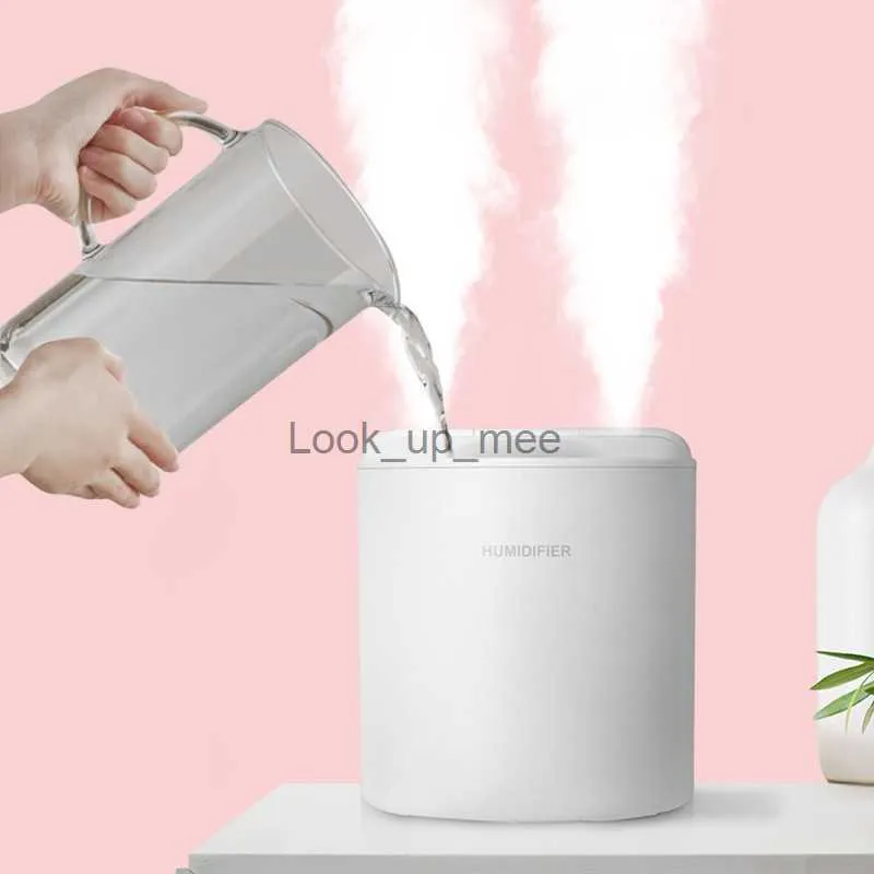 Humidifiers 1L Large Capacity Air Humidifier Double Spray USB Desktop Office Humidification Mute Aroma Essential Oil Diffuser for Bedroom YQ230927