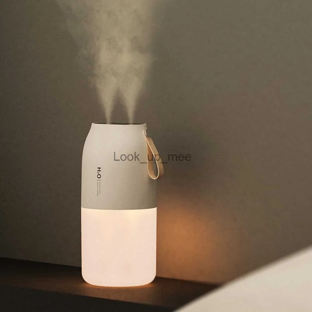 Humidifiers Wireless Air Humidifier Aroma Diffuser 2000mAh Battery Rechargeable Essential Oil Diffuser Double Nozzle Mist Maker Humidifier YQ230927