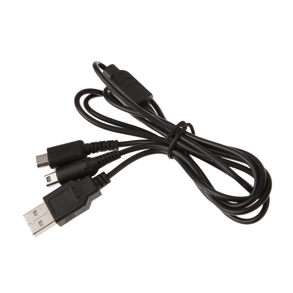 2 in 1 USB charging  charge cable lead for New 3DSLL XL 3DS DSi-XL DSi DS Lite DSL 2DS High Quality FAST SHIP