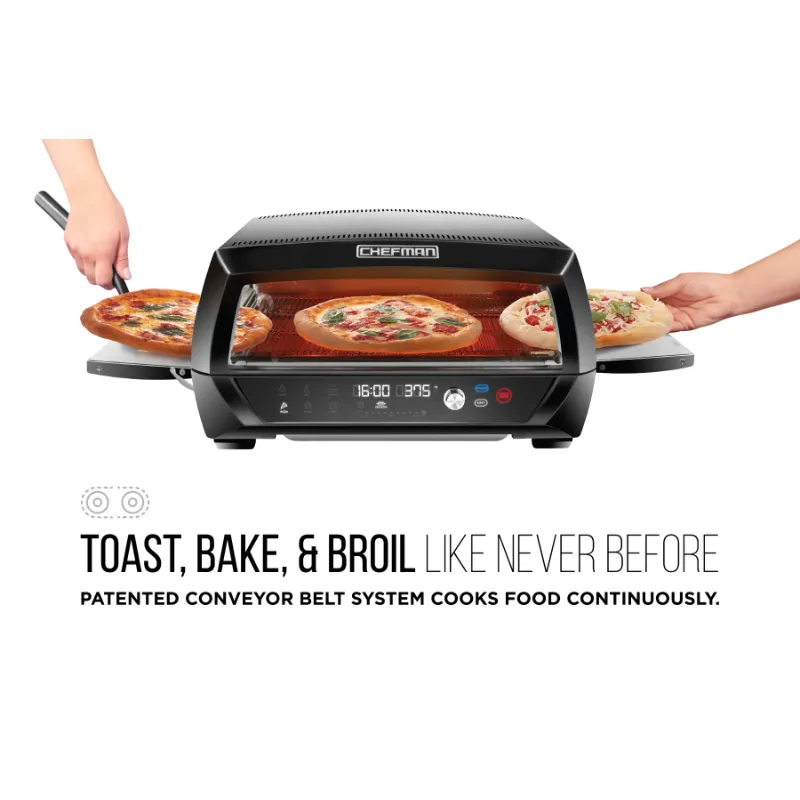 Chefman Food Mover Conveyor Toaster Oven, Stainless Steel electric oven hornos para panaderia