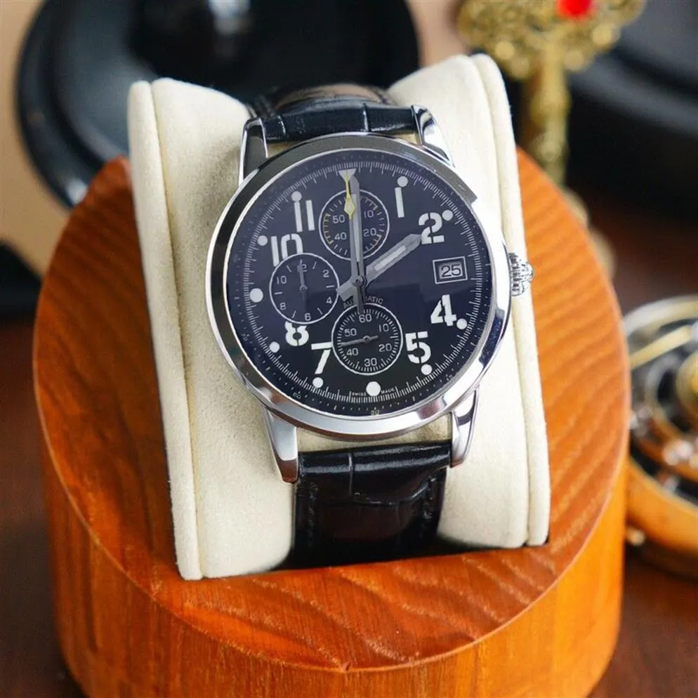 Men s Chronograph Watch Quartz Movement Black Rubber Strap and Stainless Steel Bracelet Water Resistant Wristwatch with Date and Stopwatch