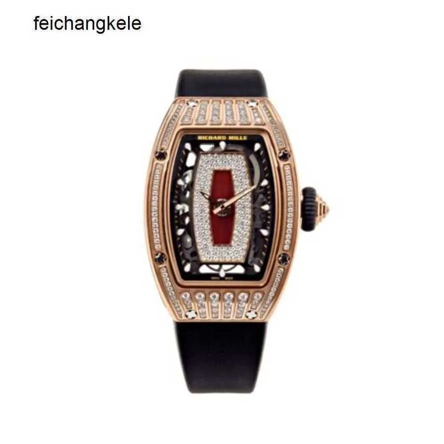 Richardmill Watch Mechanical Watches Richar Milles Ladies #039; Gül altın elmas seti RM0701