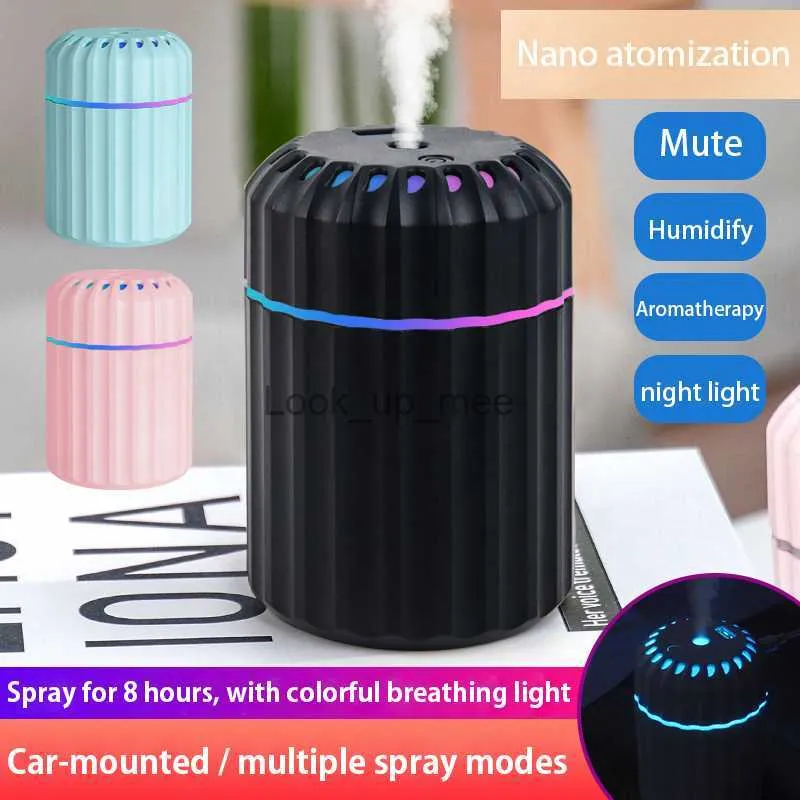 Humidificateurs Mini humidificateur d'air pour diffuseur d'arôme USB de voiture de bureau à domicile avec LED brumisateur rafraîchisseur Humidification humidificateur à ultrasons YQ230927