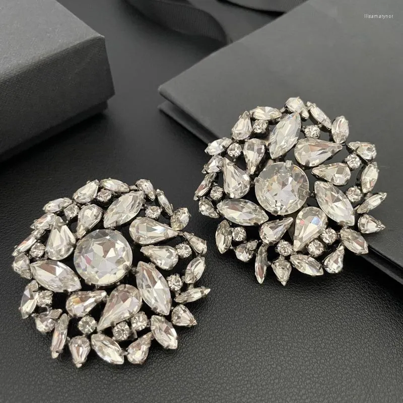 Backs Earrings Timeless Wonder Fancy XL Zircon Geo Floral Clip On For Women Designer Jewelry Runway Goth Brincos Top 5125