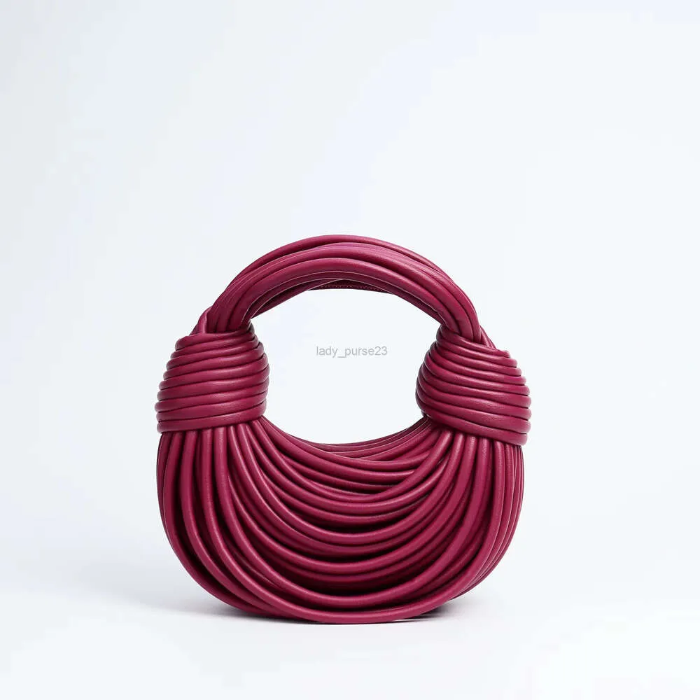 Mesh 2023 Pure Double Leather Knot Sticke Classic Knot Bags Handbag Lady Hand Purse Botteega Women's Designer Small Bag New Vymc