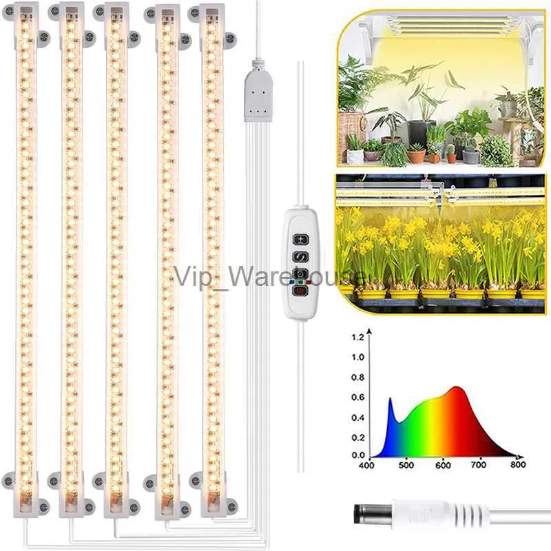 Lampes de croissance LED à intensité variable d'intérieur, minuterie de lampe Phyto avec puissance, Kits hydroponiques, lampe à spectre complet pour plantes, lampe de culture d'intérieur YQ230927