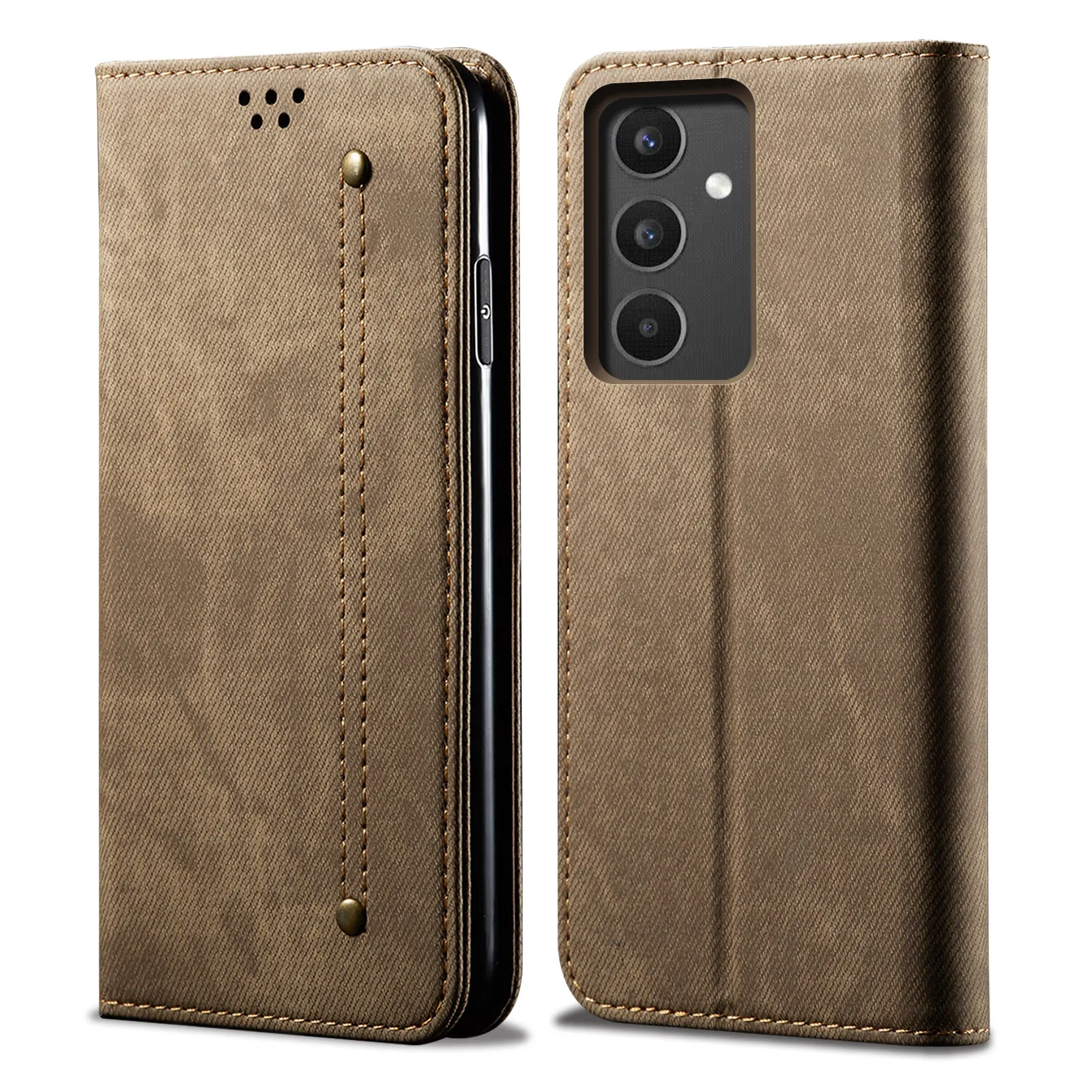 Capas de telefone jeans para Xiaomi 13 12T Redmi Note 13 12 K60 POCO F5 C50 Pro 4G 5G Capa carteira de couro