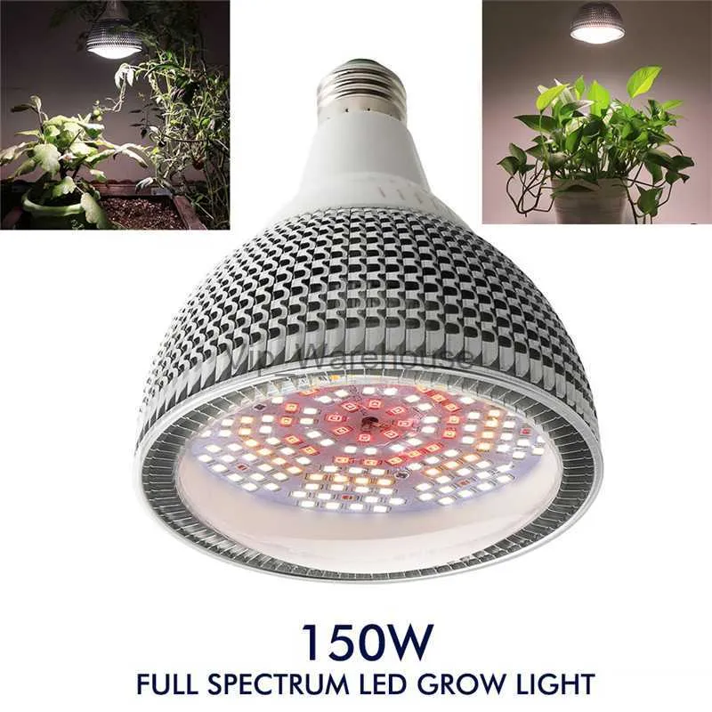 Grow Lights Spettro completo LED Grow Light 150W E27 Lampadine Lampada Illuminazione per piante da interno Semi Fiori Serra Veg Garden Phyto Growbox YQ230927