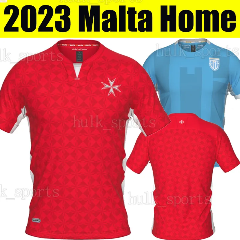 2023 أوروبا مالطا لكرة القدم قمصان المنزل الأحمر والأزرق 22/23 سان مارينو أندورا مالطا جوردي ألايز إيكر ألفاريز قميص كرة القدم