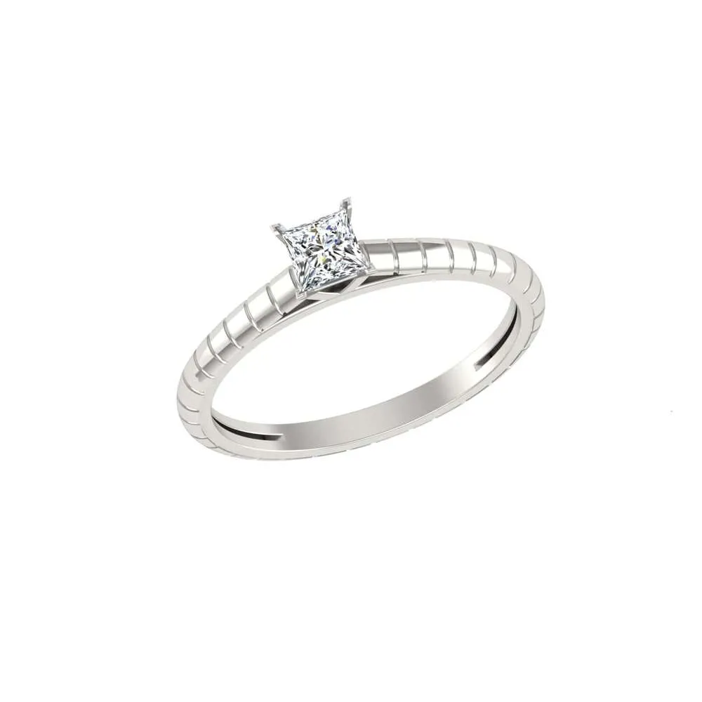 Nexot Jewel Princess Cut Natuurlijke Diamant SI-H/I Solitaire Diamanten Ring 14K Wit Gouden Trouwringen voor Vrouwen sieraden