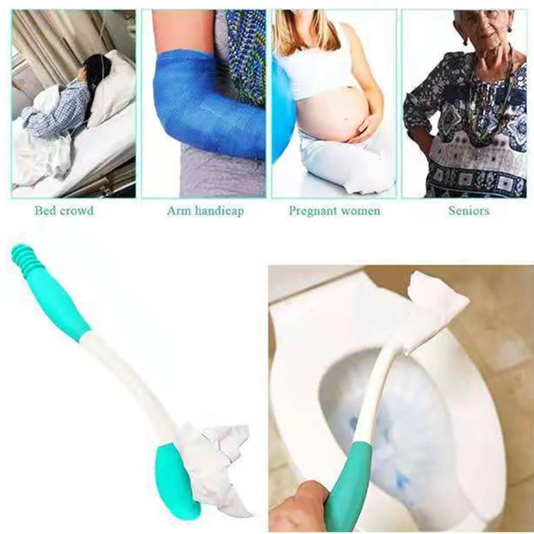 thumbnail image 2 of Long Reach Bottom Wiper - Toilet Aid For Seniors, Pregnancy & Limited Mobility 2 of 5