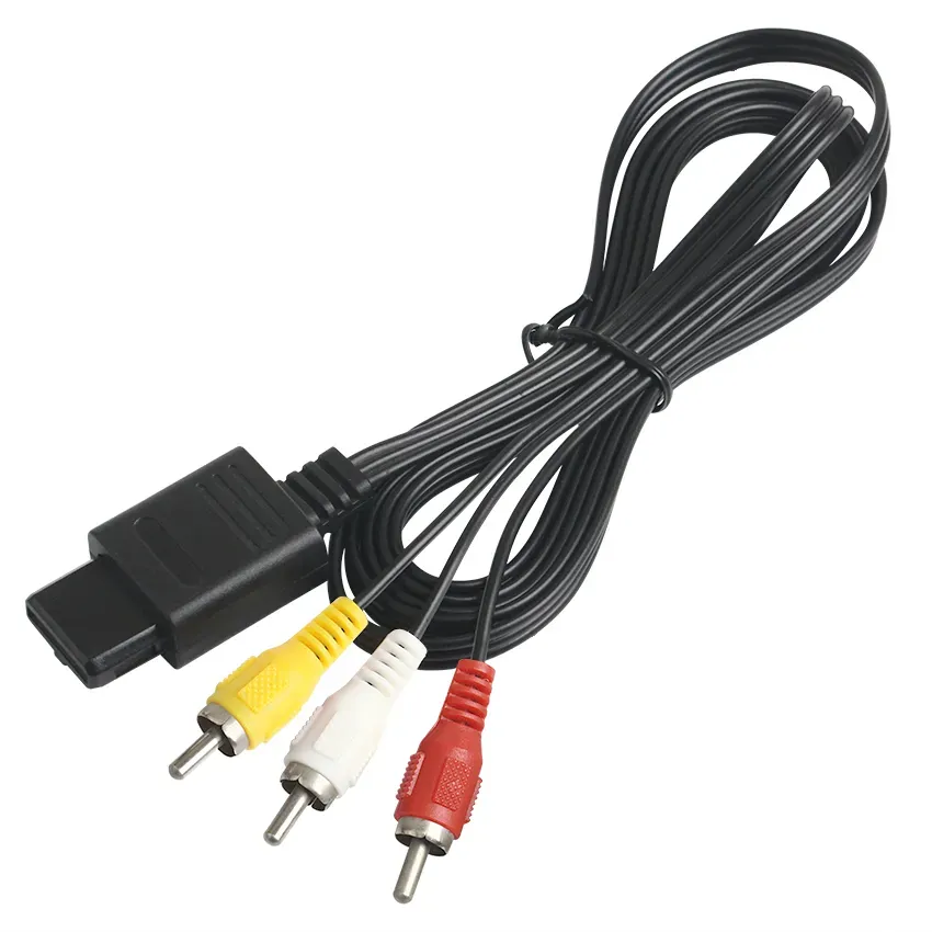 Hochwertiges 18 m langes AV-TV-RCA-Videokabel für Game Cube für SNES GameCube für Nintendo für N64 64 Game Cable4227084 ZZ