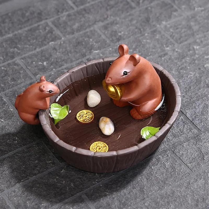 Tea Pets Zisha Pet Boutique Small Ornaments Beauty Bath Mice Can Raise Play Set Accessories Home Tray