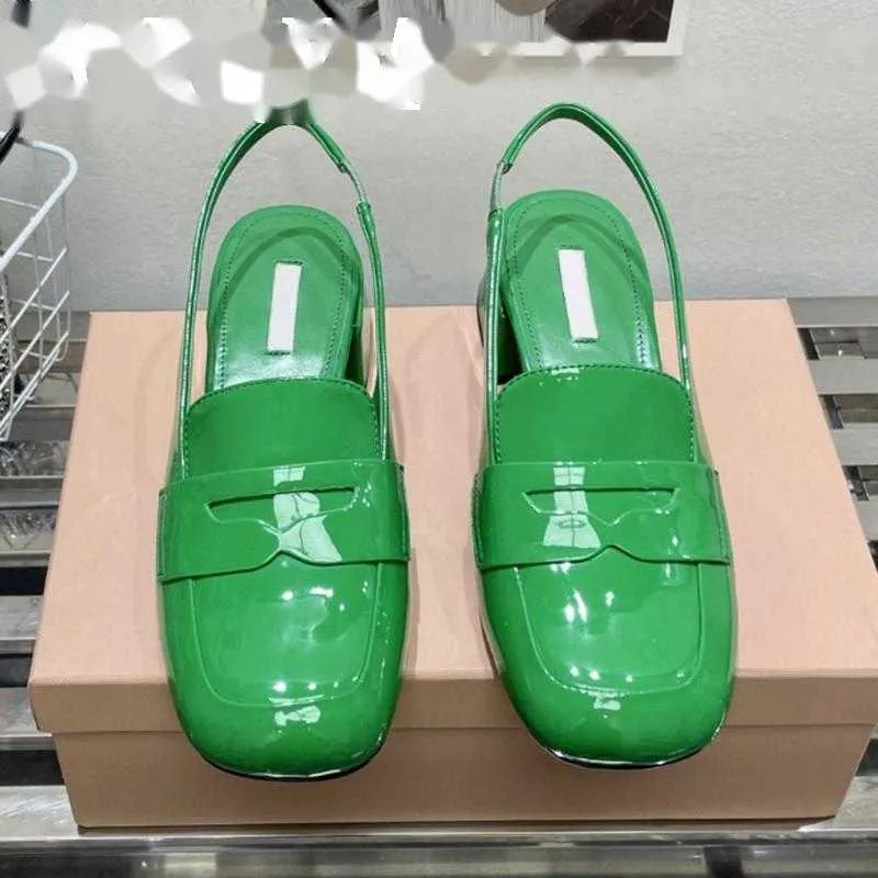 Scarpe eleganti Primavera Pelle verniciata Punta quadrata Tacco grosso Mary Jane Décolleté da donna comode e autentiche fatte a mano