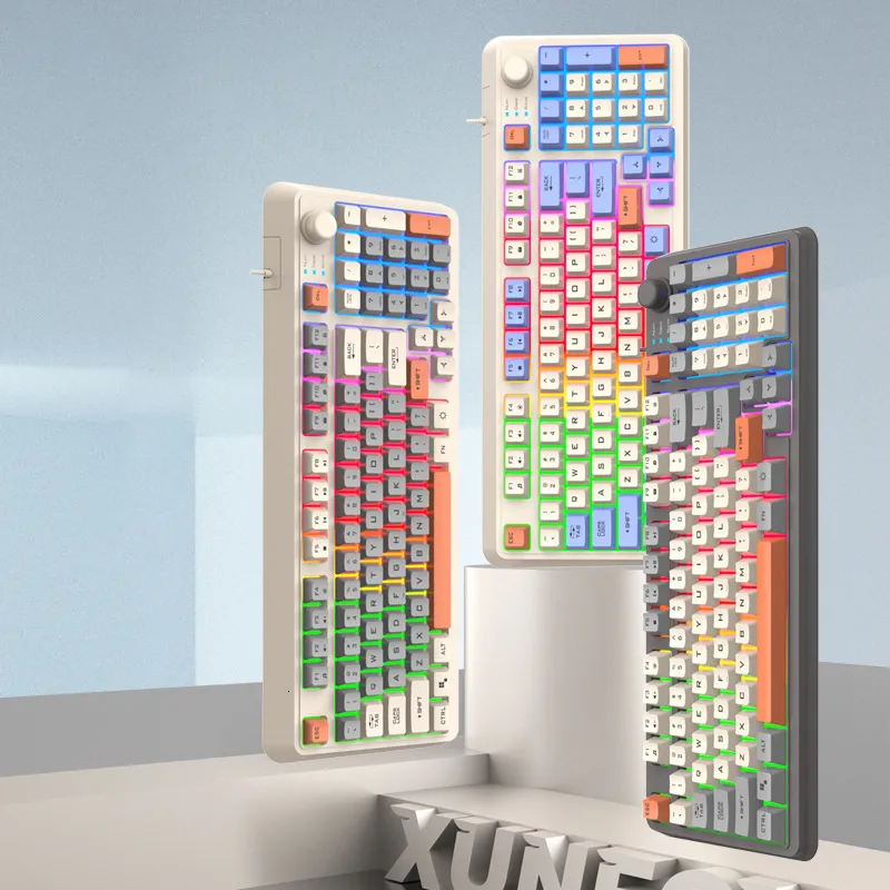 Tastaturen K82 Gaming-Tastatur, leuchtet, kabelgebunden, USB, Desktop-PC, Notebook, erhältlich, 19 Tasten, stanzloser Knopf zum Einstellen der Lautstärke, 230927