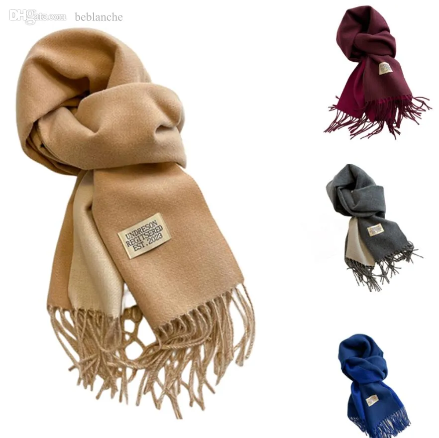 Klasyczne szaliki zimowe stałe kolorowe splot dla kobiet miękki kaszmir czujesz ciepło zagęszczony długi szal szalik