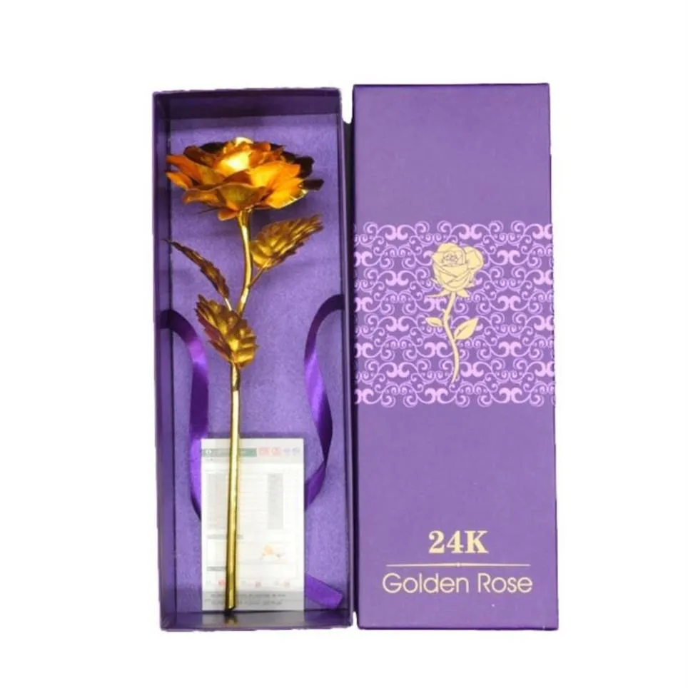 Dekorative Blumen Kränze 24K folienüberzogenes Roségold Hochzeitsdekoration Blume Valentinstag Geschenk Liebhaber künstlich für Dr244K