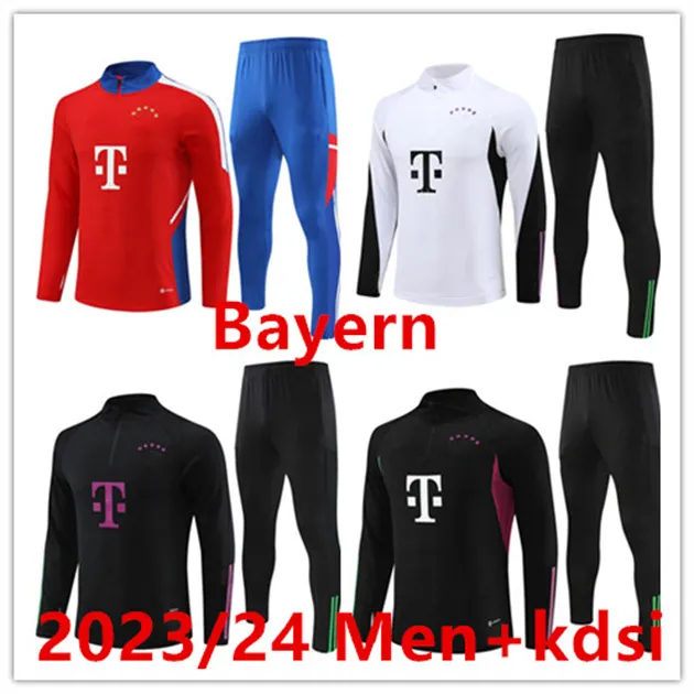 2023/24 Długie rękawowe kurtka dla dorosłych dresowa koszulka piłkarska przetrwać 23 23 24 Sane Lewandowski Gnabry Muller Kimmich Men Men Kid Football Soccer Training Suit