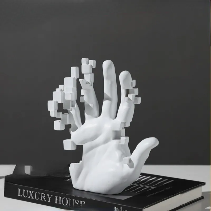 Decoratieve objecten Beeldjes Palm Hars Hand Standbeeld Woondecoratie Abstracte sculpturen Moderne huisdecoratie Woonkamer Boekenkast Kamer Mesa Decor 230926