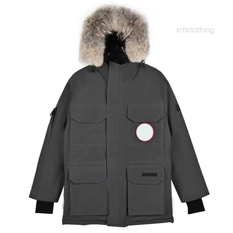 Men's Down & Mens Waterproof Coat Womens Designer Puffer Canada Winter Long Letter Hooded Large Pocket Jackets Warm Short Cotton Jacket Leather 2O08
