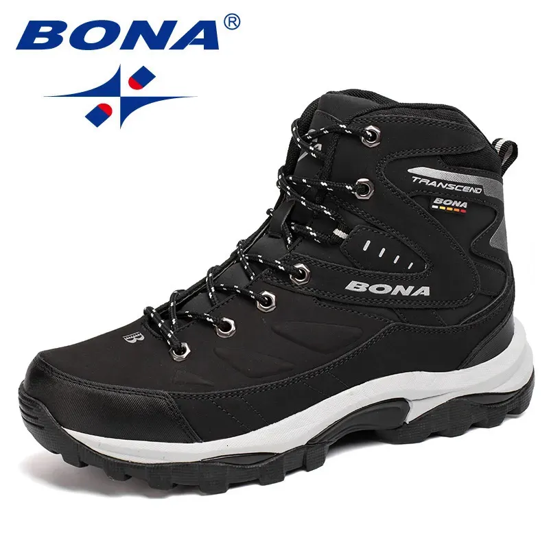 Dress Shoes BONA Style Men Hiking Winter Outdoor Walking Jogging Mountain Sport Boots Climbing Sneakers 230927