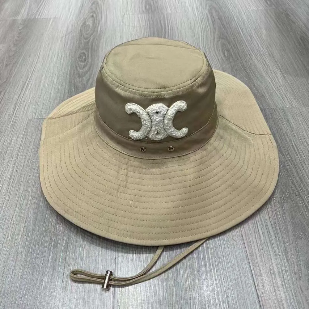 Chapeau C Chapeau de soleil Chapeaux de créateurs Chapeau pare-soleil à bord d'arc Chapeau de pêcheur vert militaire double pour femmes Celi chapeau FRFU