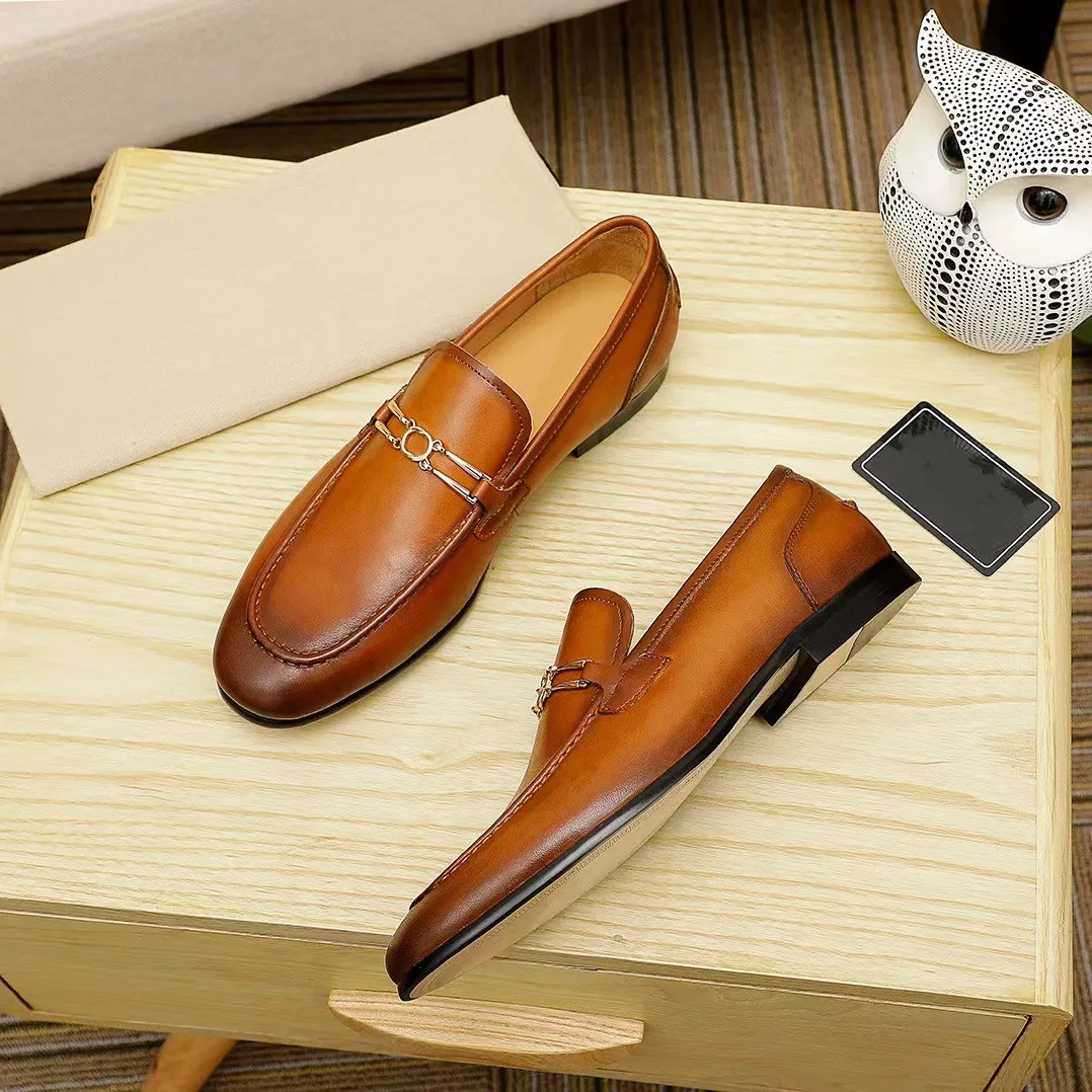 Luxuoso italiano homens vestido sapatos 2023 oxford mocassins de couro genuíno marrom preto homens designer mocassins sapatos homens clássico casamento escritório sapatos formais 06