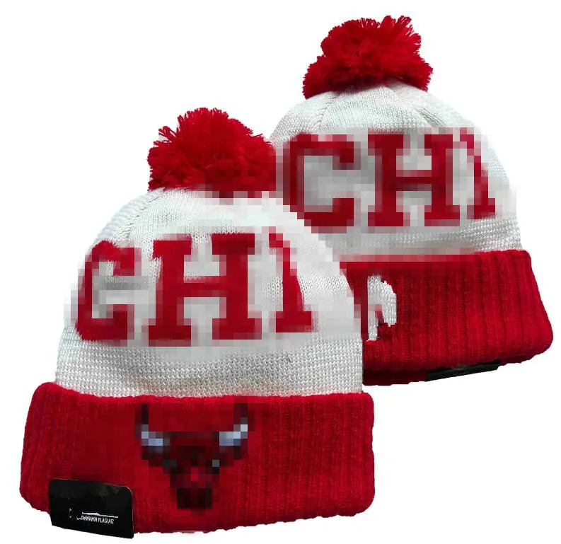 Chicago Beanies North American BasketBall Team Side Patch Winter Wool Sport Knit Hat Skull Caps a4