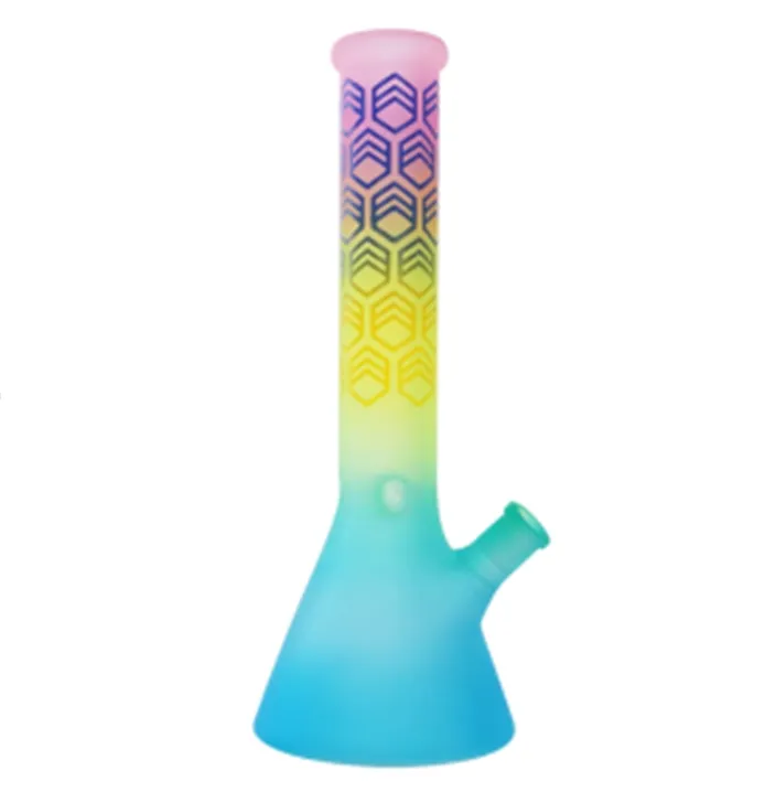 13 inches glass beaker bong colorful smoking water pipe hookah base heady glass catcher big bong