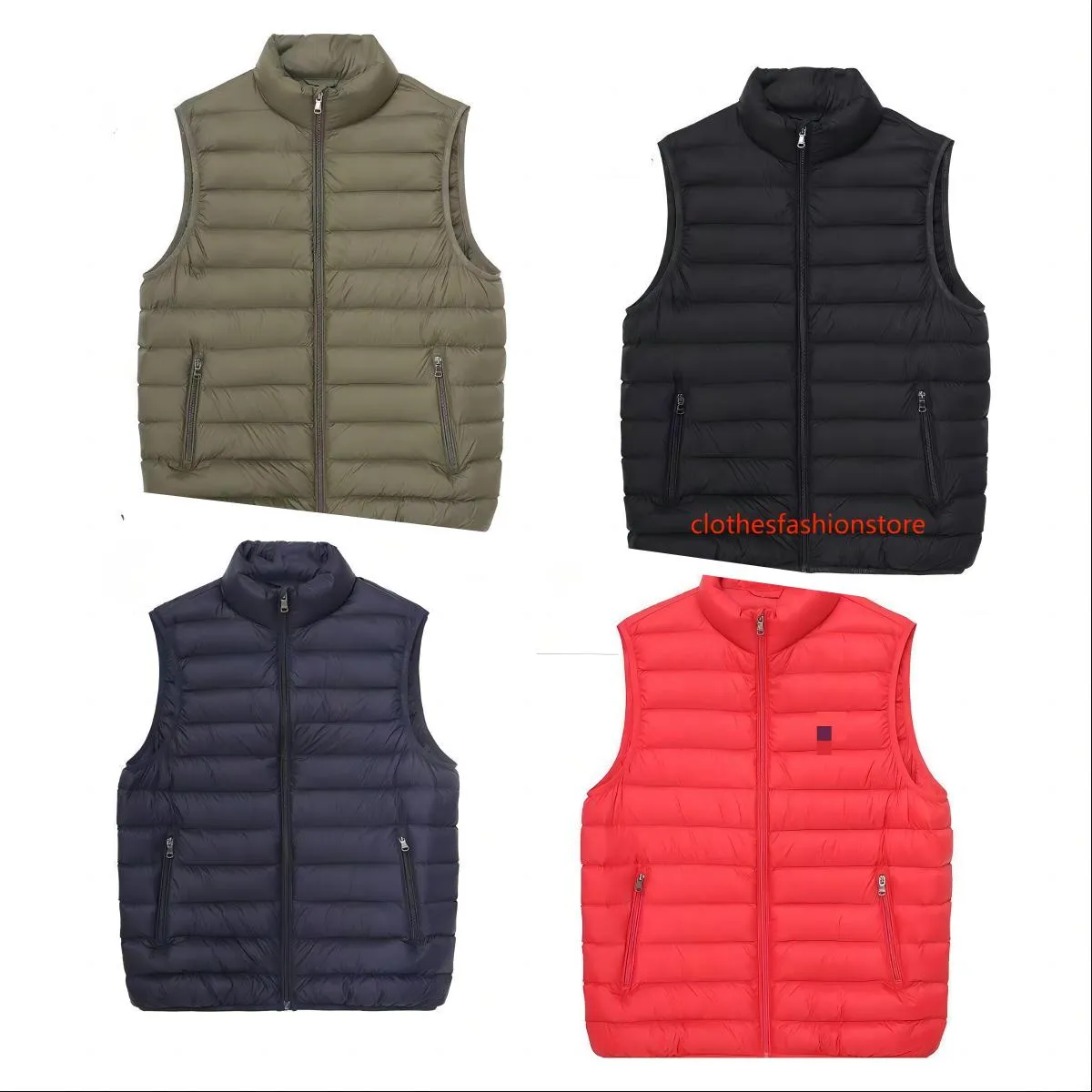 Designer Puffer Gilet Hommes Gilet Hiver Vers Le Bas Gilets Unisexe Couple Bodywarmer Veste Femme Sans Manches En Plein Air Chaud Épais Vêtements Vêtements Solide gilet