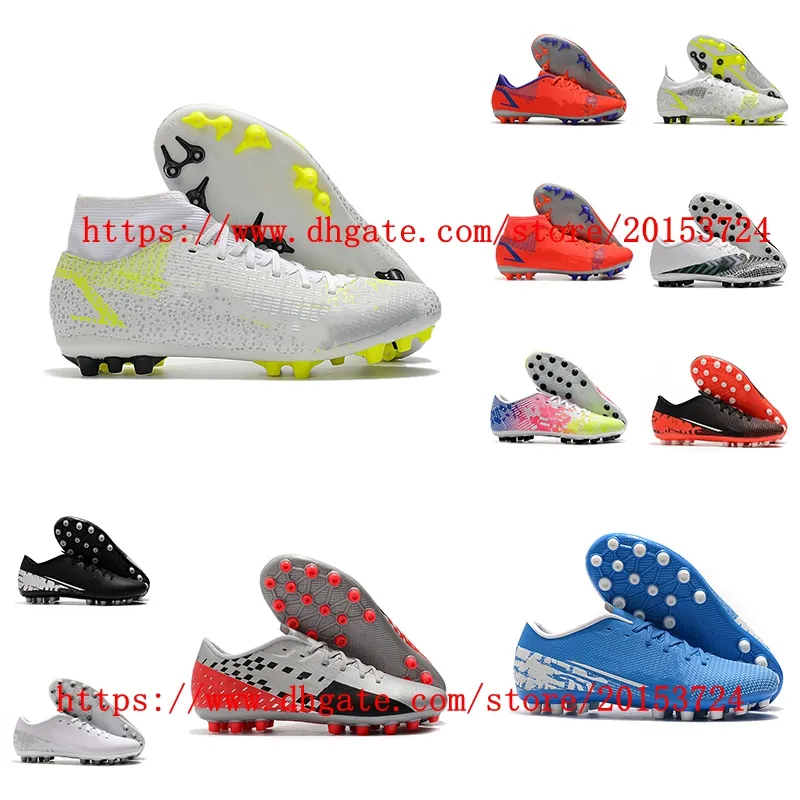 Nova venda masculina superfly 8 academia ag botas de futebol de tornozelo alto chuteiras