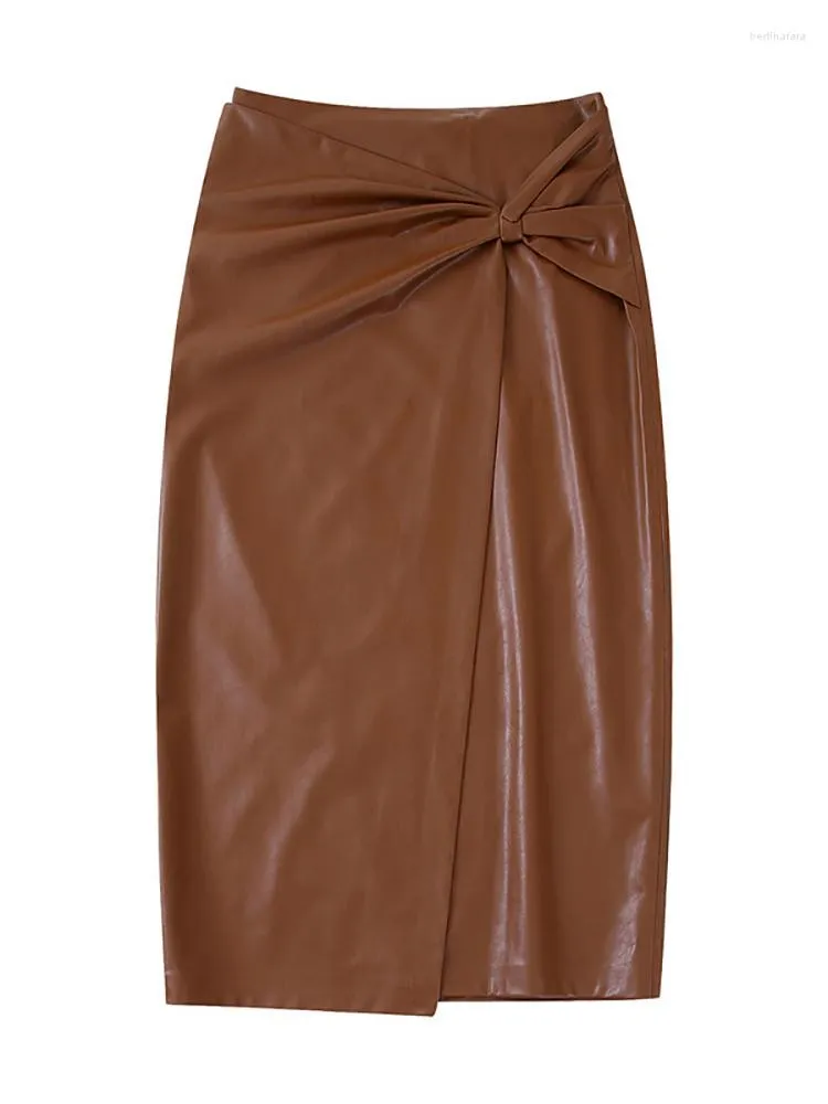 التنانير بو فو فو ميدي للنساء ملابس 2023 في أزياء الشارع الشارع النحيف تنورة تنورة أنثى saias