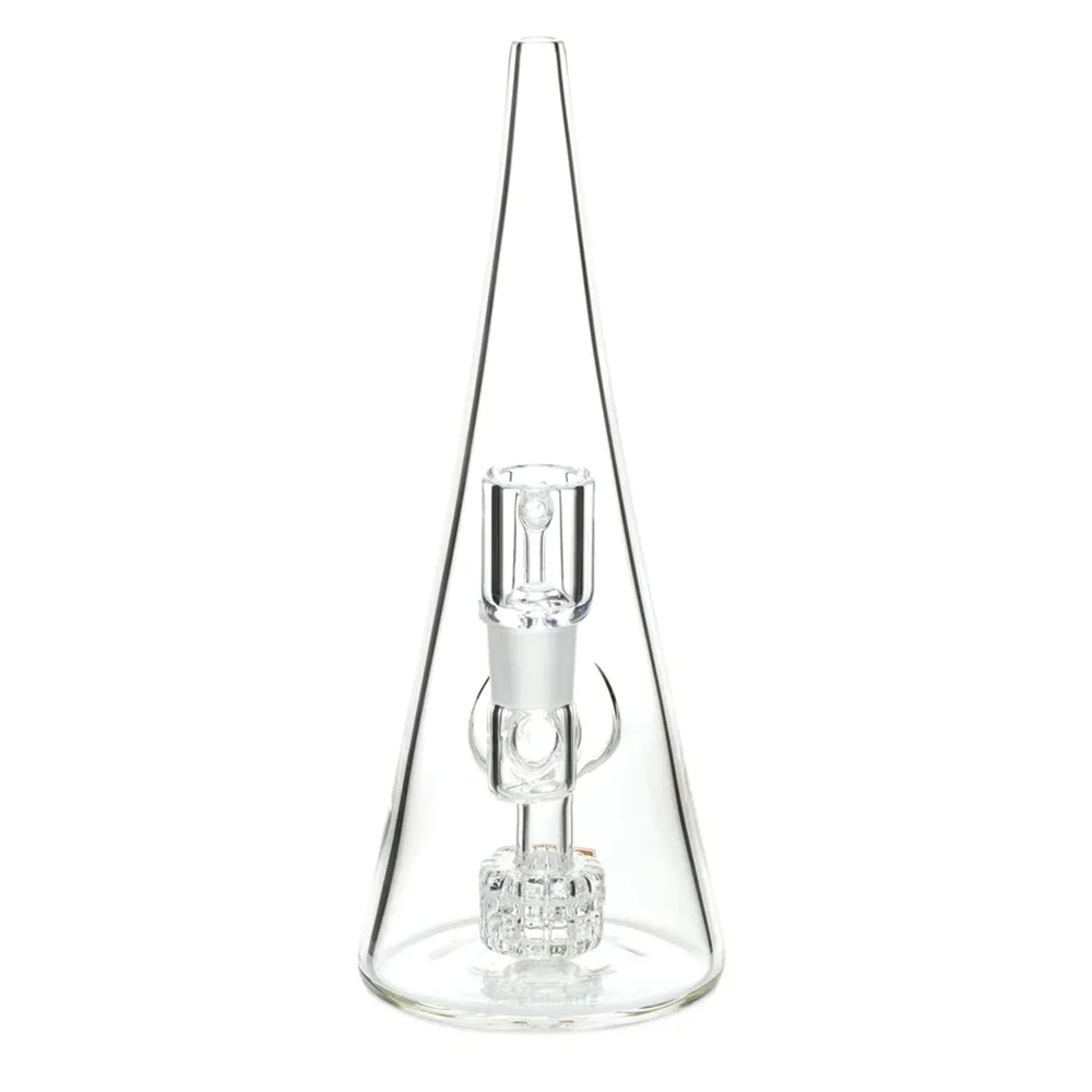 8 inch tall cone glass bong hookah thick glass smoking pipe with 14mm glass bowl