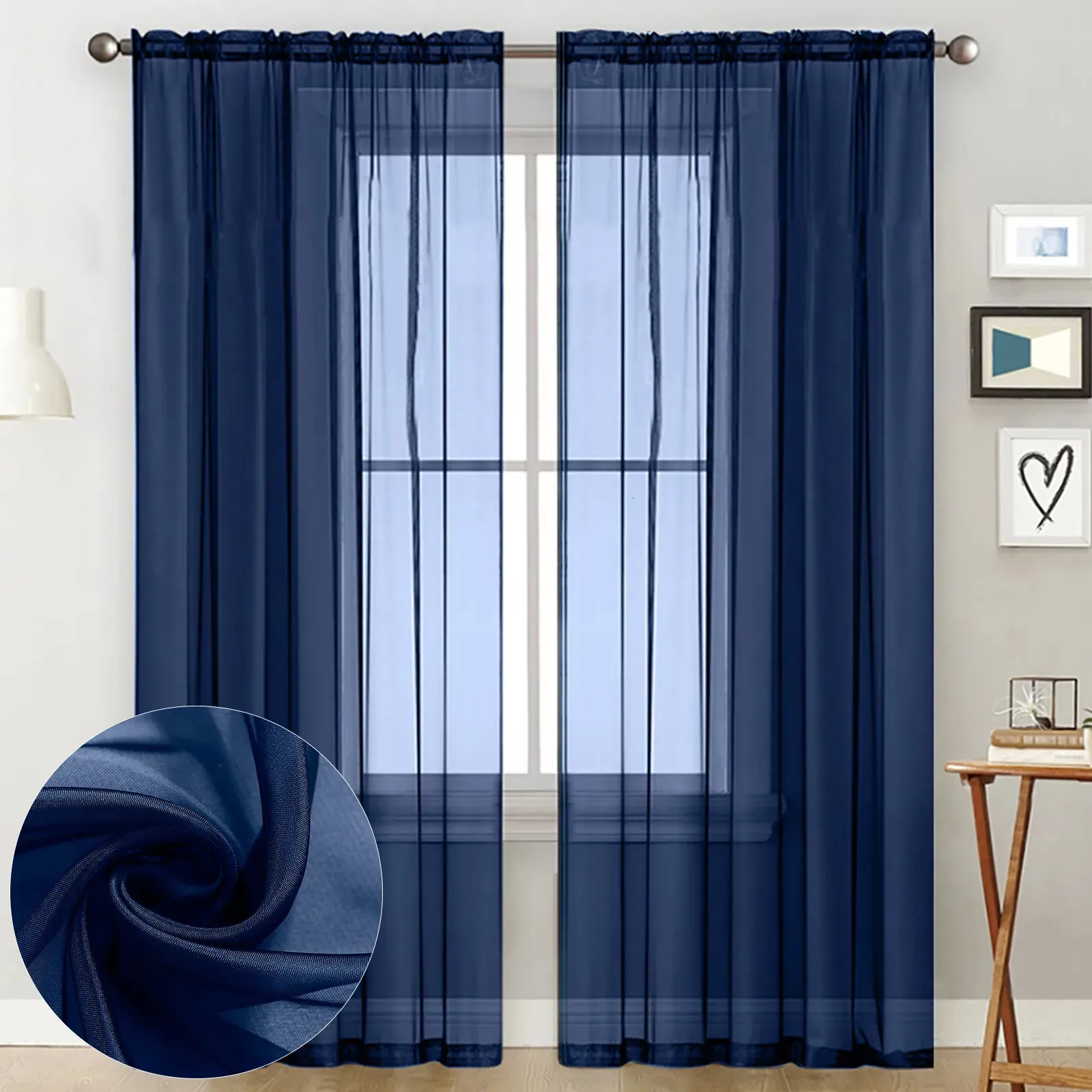 Rideau Tulle Rideaux Maille Sheer Shutter Screening Fil Voile Chambre Porte Valance Drapé Pour Salon Chambre Cuisine Fenêtre 230927