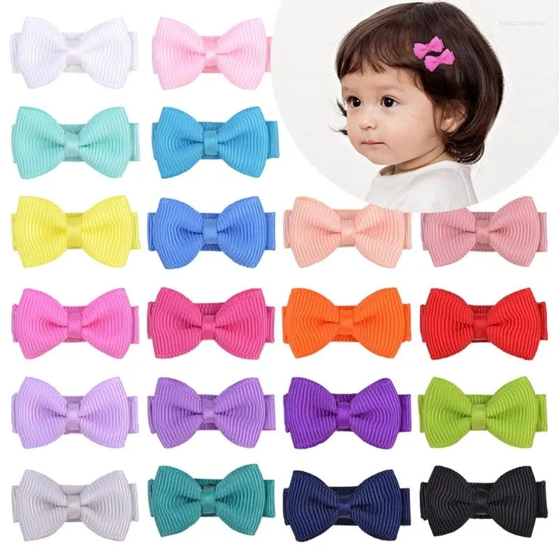 Accessori per capelli Clip per bambina Dolce Bowknot Tornante Bulk 20 pezzi Archi Clip laterale Decorazioni primaverili Copricapo per bambini