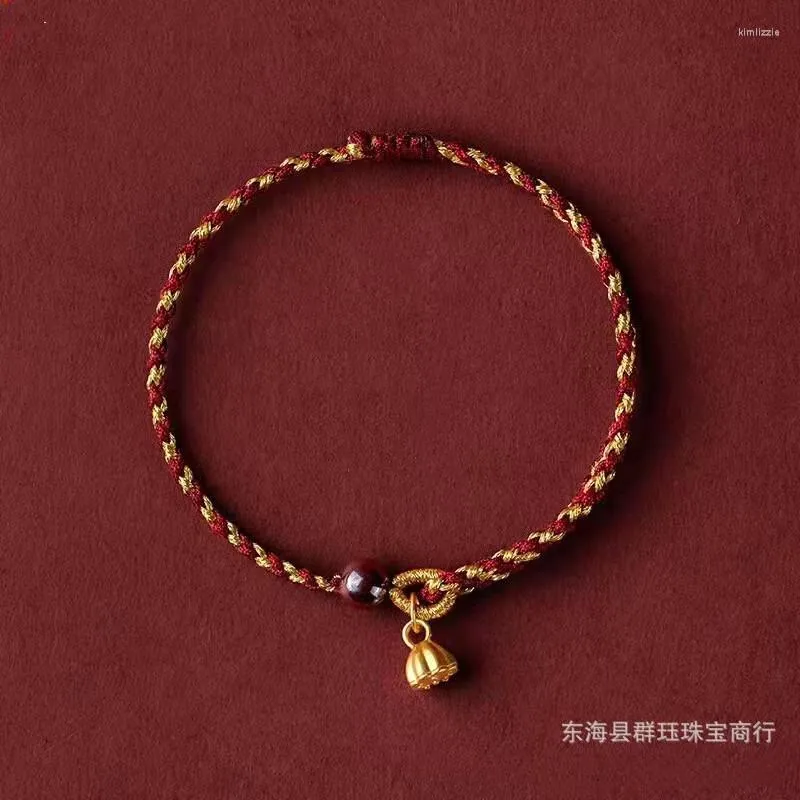 Braccialetti con ciondoli Shore Braccialetto di buona fortuna Corda rossa Fedeltà Vermiglio Sabbia Trasferimento Perlina Mano Loto Peng Preghiera Manipolo di sicurezza per tessitura