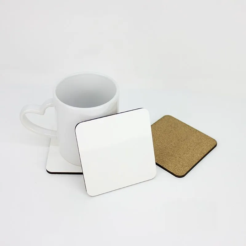 Sublimation Cup Coaster Blank Wooden Insulated Cork Mat Car Cups Pads MDF Advertising Gift Promotion Table Mats DIY