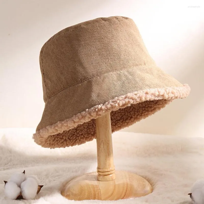 Bucket Hats for Women Winter Warm Thickened Comfortable Cap Lamb Wool  Fisherman Hat Faux Fur Hat Furry Bucket Hat 