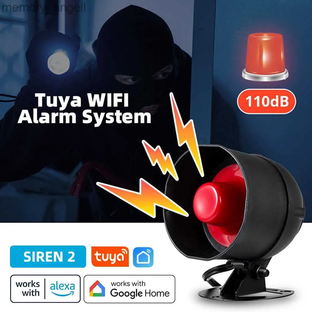 Alarma con sensor de movimiento WiFi: Alerta de detector de movimiento PIR  inteligente con sirena de 110 dB y alertas de aplicación, aplicación Tuya