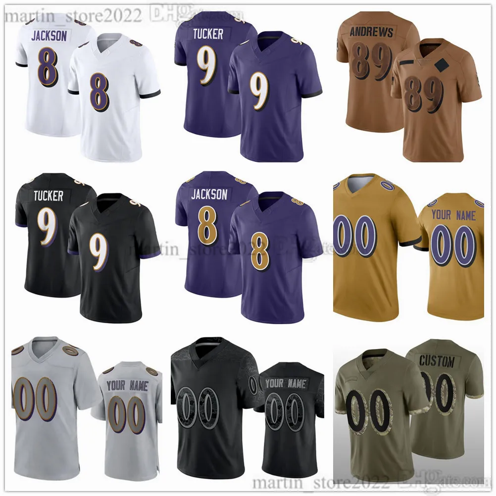 2023 Salute To Service voetbalshirts 8 Lamar Jackson 27 J.K. Dobbins 9 Justin Tucker 89 Mark Andrews 3 Odell Beckham Jr. 4 Zay Flowers 0 Roquan Smith 44 Marlon Humphrey