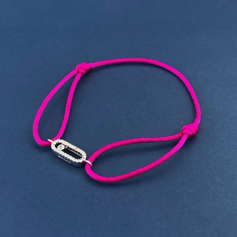 Nouvelle marque Dupe à la mode 925 Bracelet de sangle coloré en argent sterling pour femmes et hommes