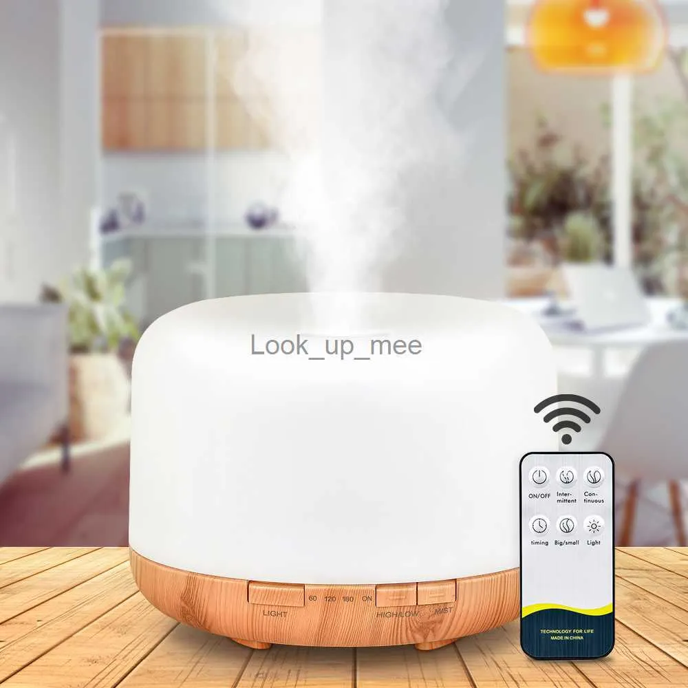 Humidifiers Air Humidifier Essential Oil Diffuser 300ML 500ML 1000ML With Lights Remote Control Ultrasound Electric Aromatherapy Diffuser YQ230927