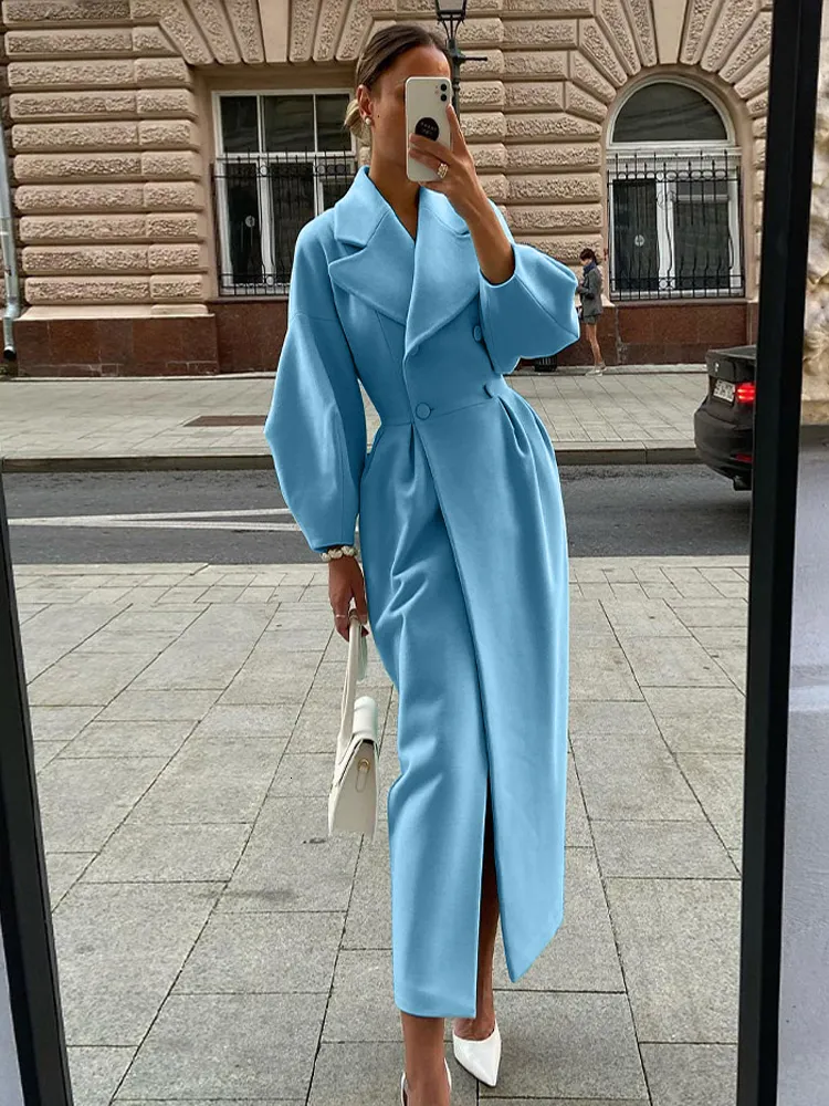 Manteau laine revers new arrivals
